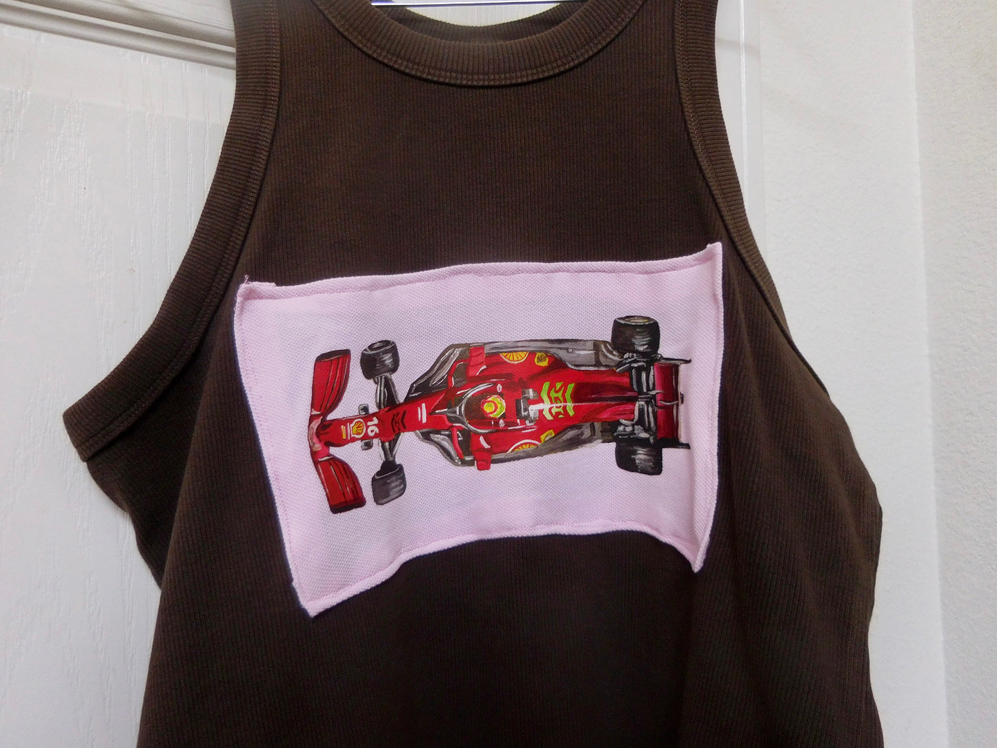 "Pit Lane" Women's Brown Tank Top