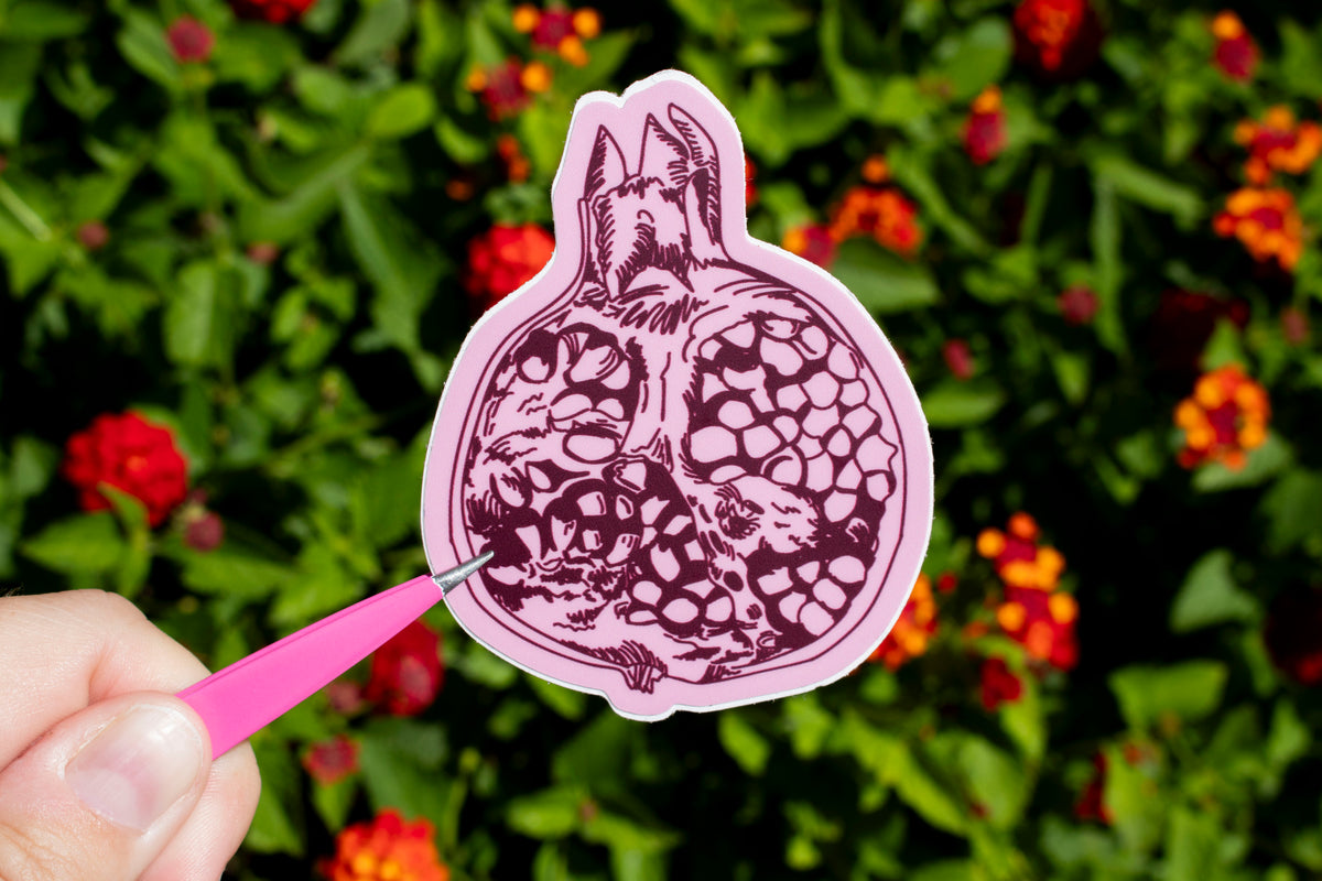 "Pomegranate Blues" Vinyl Sticker
