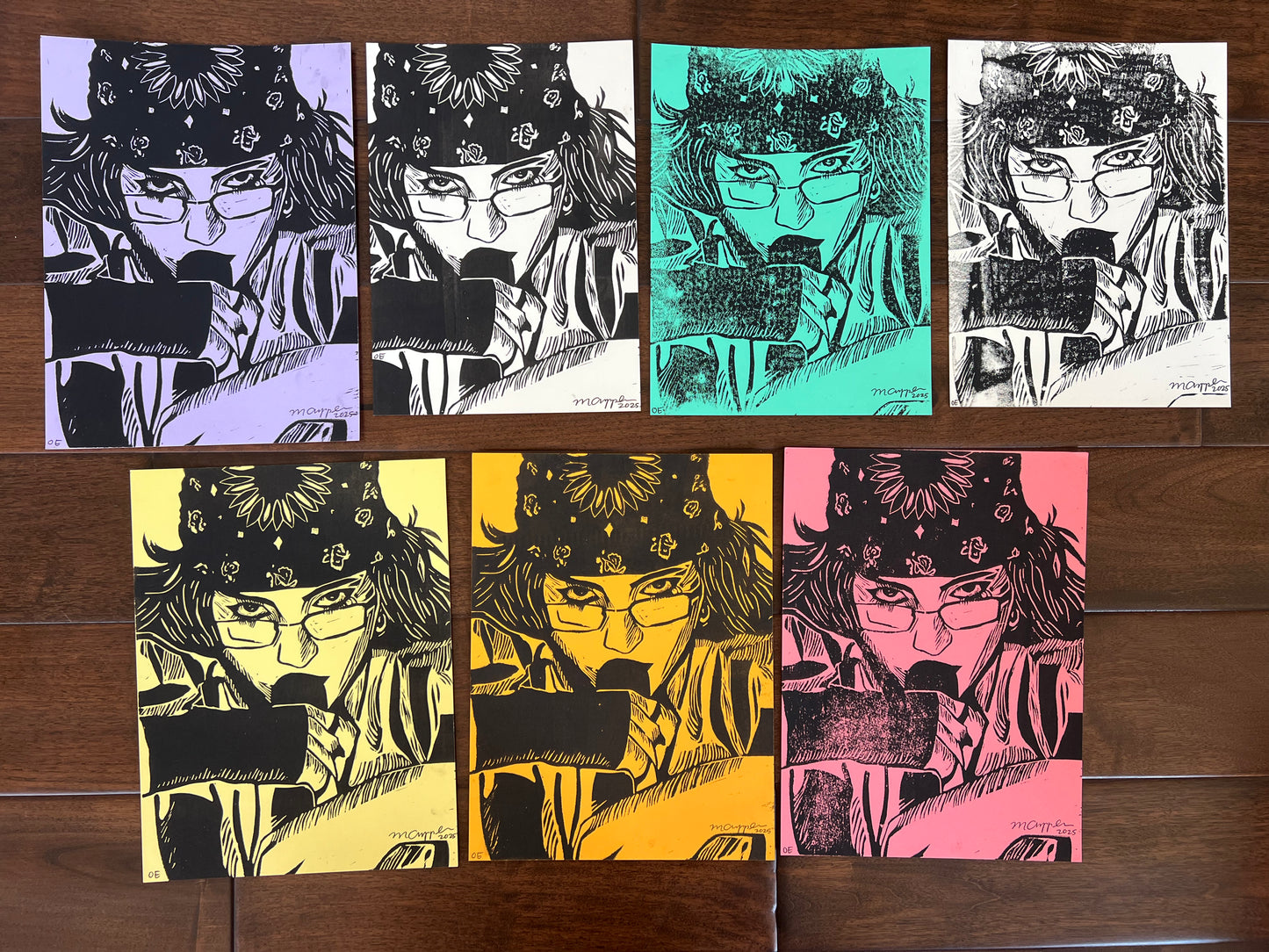'Guess' Edition 2 Linoleum Block Print