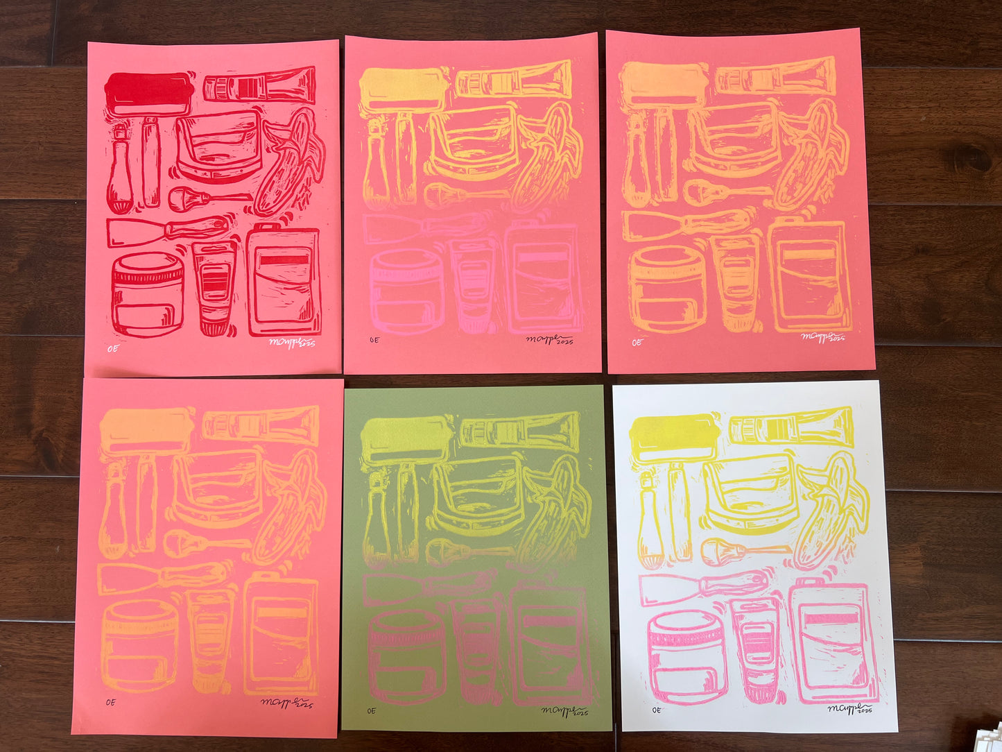 'Print is Lyfe' Linoleum Block Print