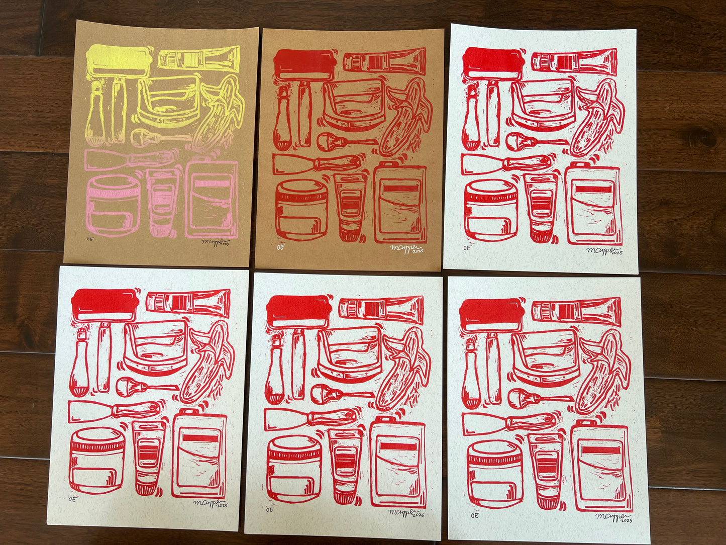 'Print is Lyfe' Linoleum Block Print