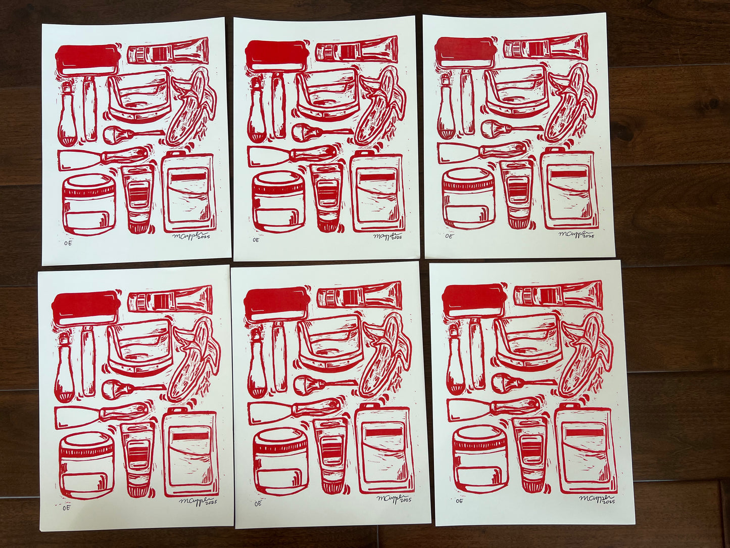 'Print is Lyfe' Linoleum Block Print