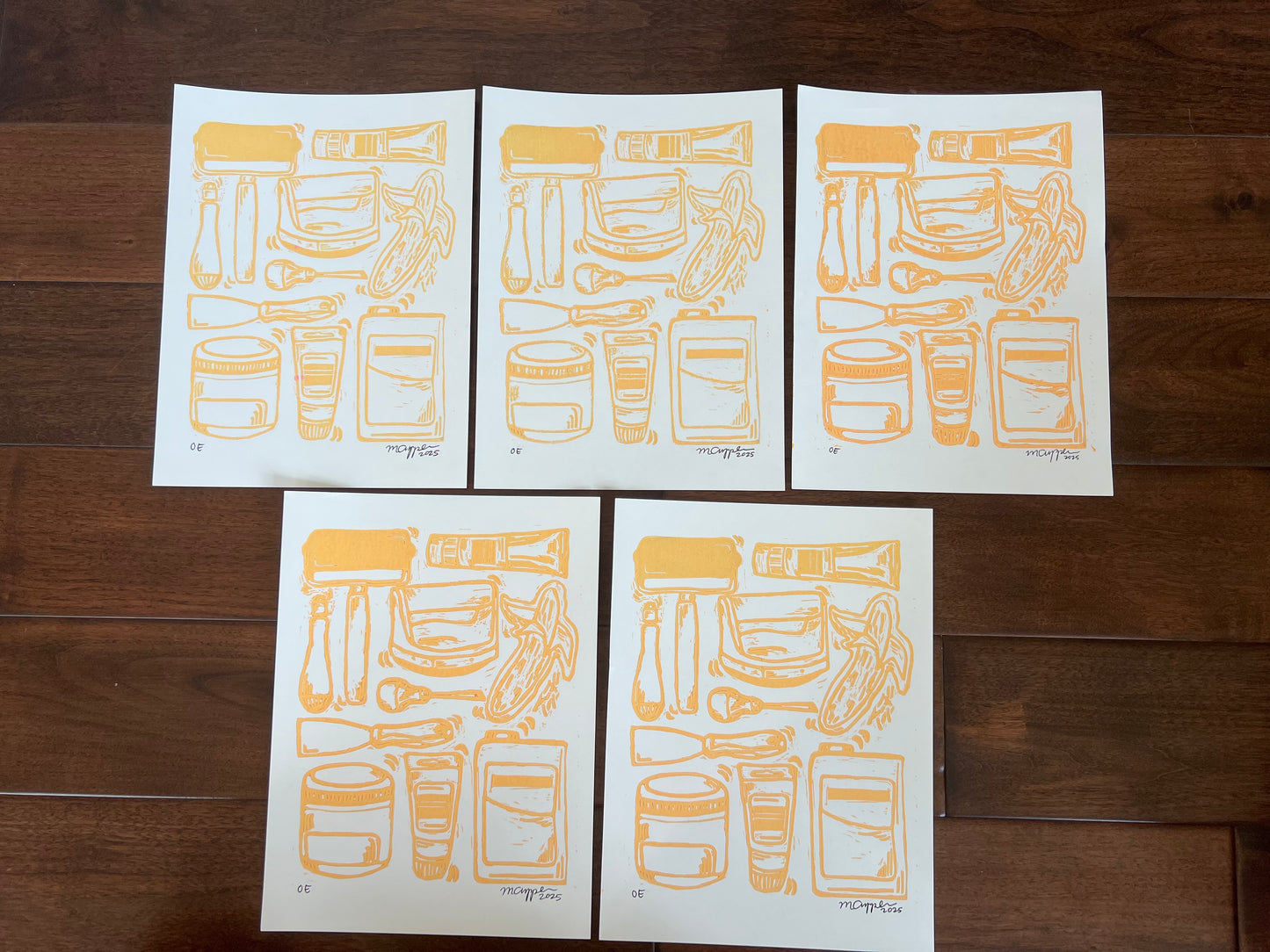 'Print is Lyfe' Linoleum Block Print