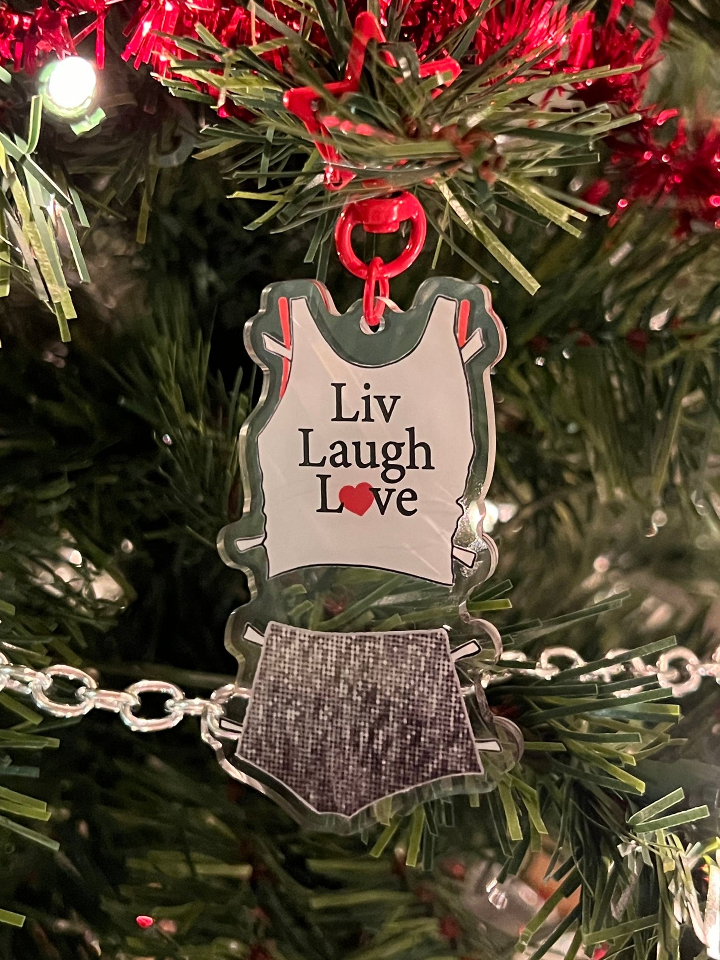 Liv Laugh Love Keychain Ornament