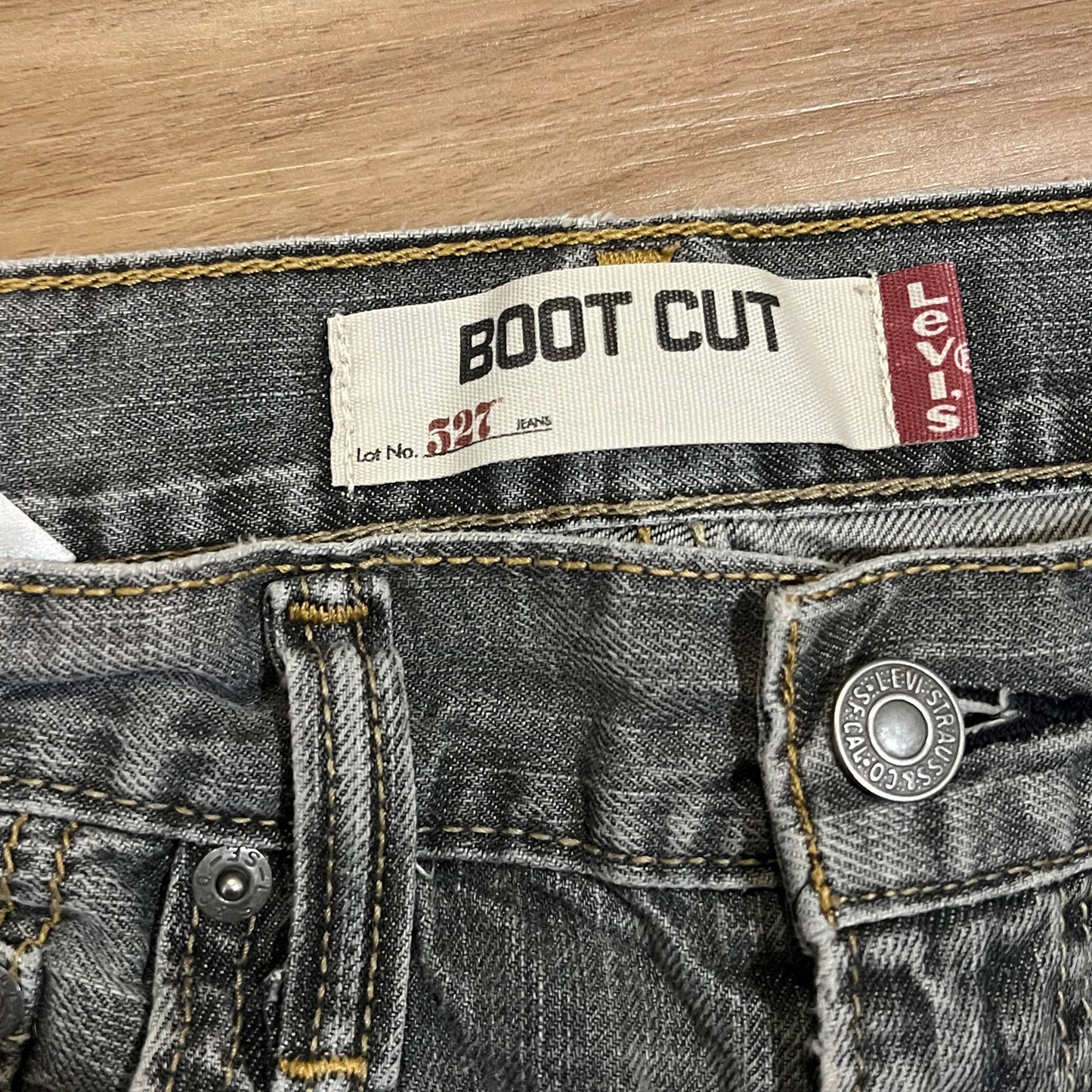 Reworked Levi's Jeans: Handprinted Car Linoleum Block