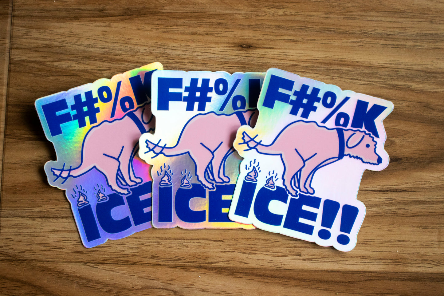 F*CK ICE Holographic Glossy Sticker