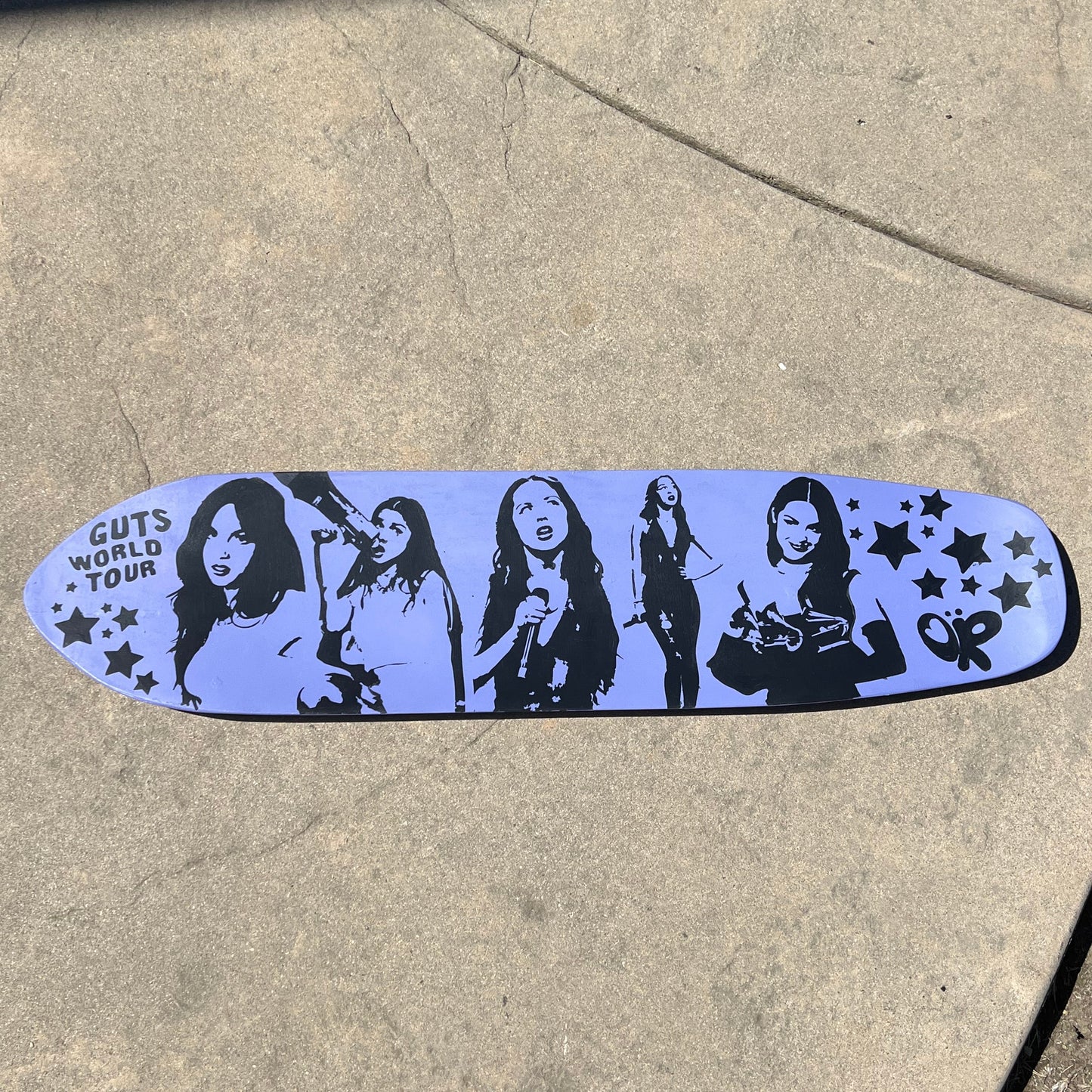 Olivia GUTS Hand Painted Skateboard