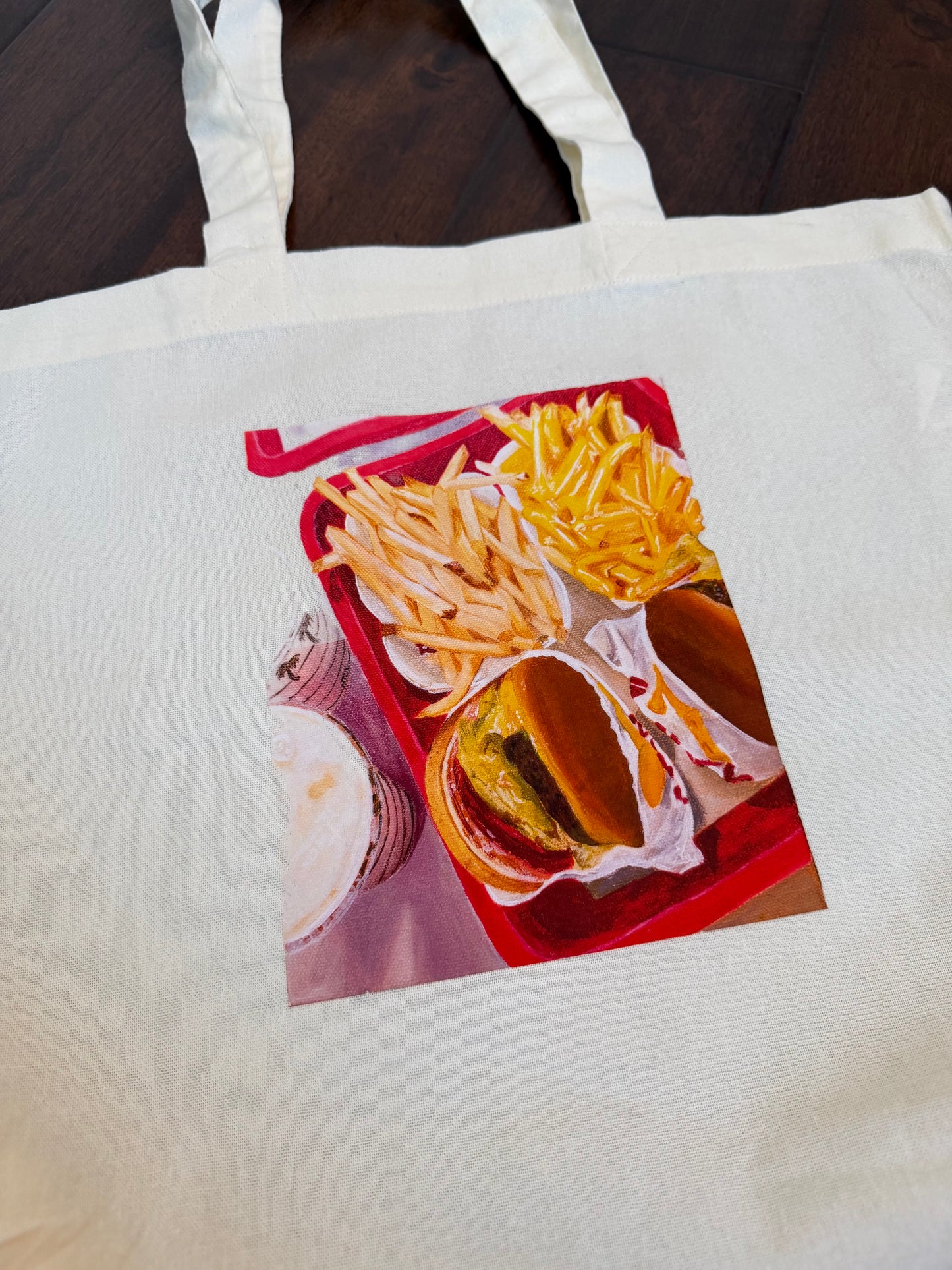 "Siri Play Yummy" Art Printed Tote Bag