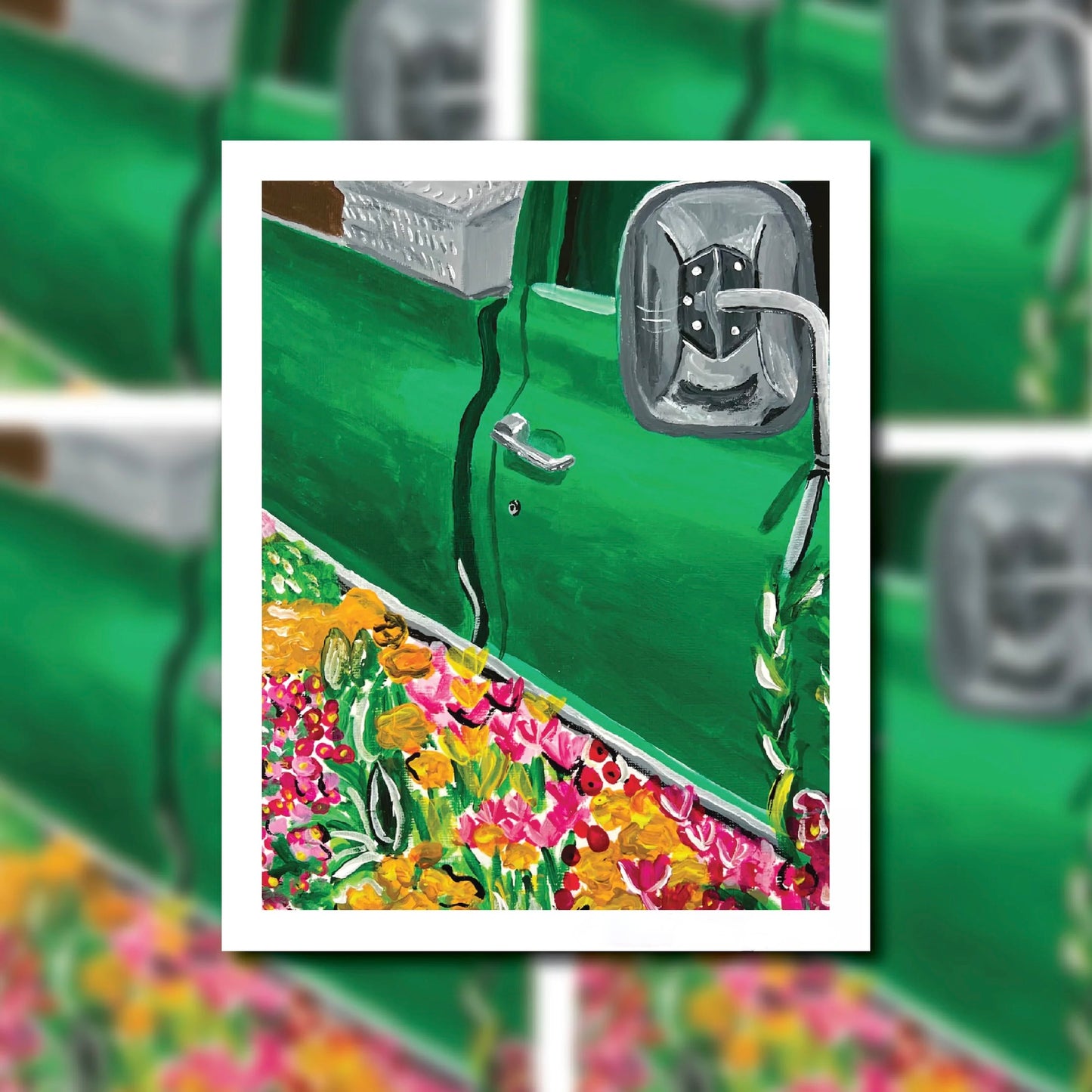 Main Street Flower Truck Giclee Art Print