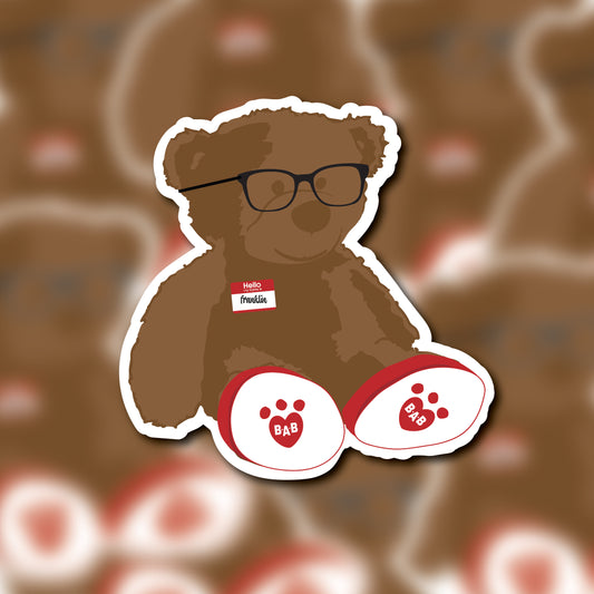 Franklin Teddy Bear Glossy Sticker