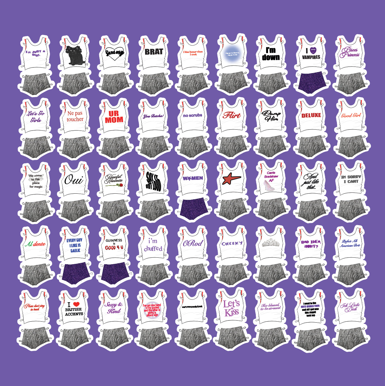 Concert Outfits Glossy Sticker