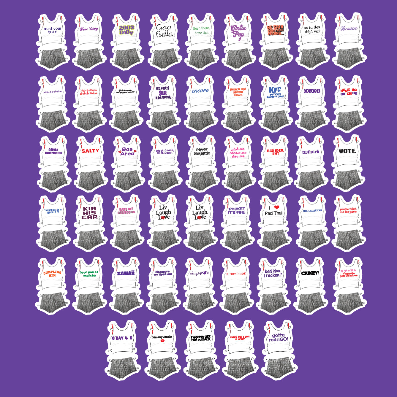 Concert Outfits Glossy Sticker