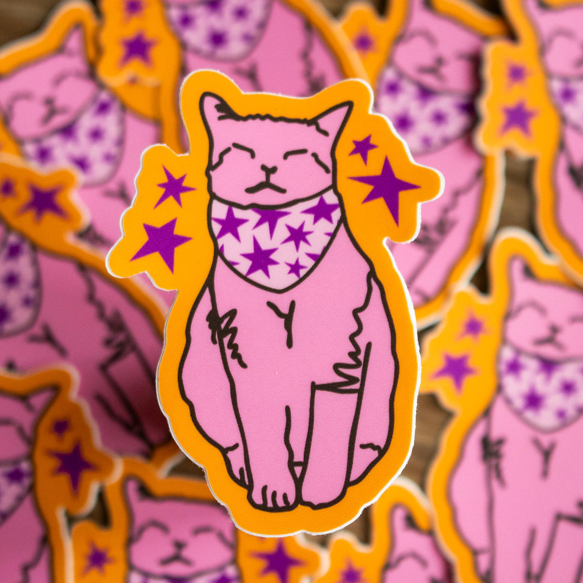 Bandana Cat Vinyl Sticker