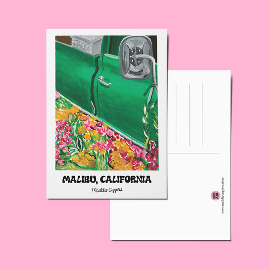 Malibu California Art Postcard