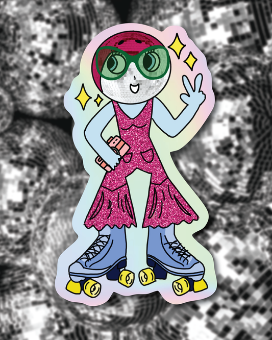 Disco Diva Holographic Sticker