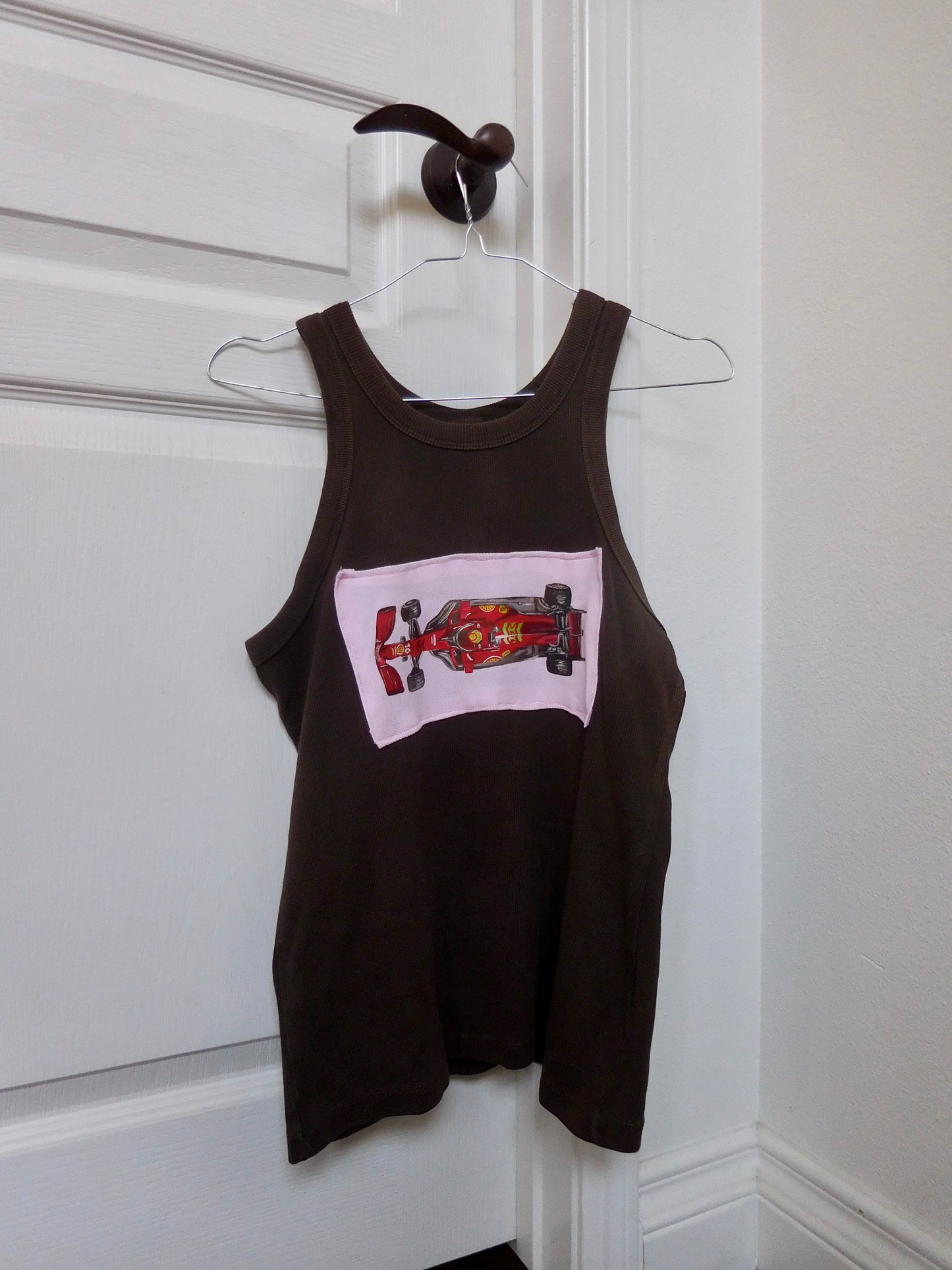 "Pit Lane" Women's Brown Tank Top