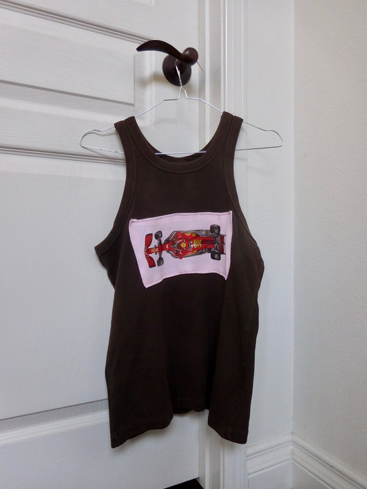 "Pit Lane" Women's Brown Tank Top