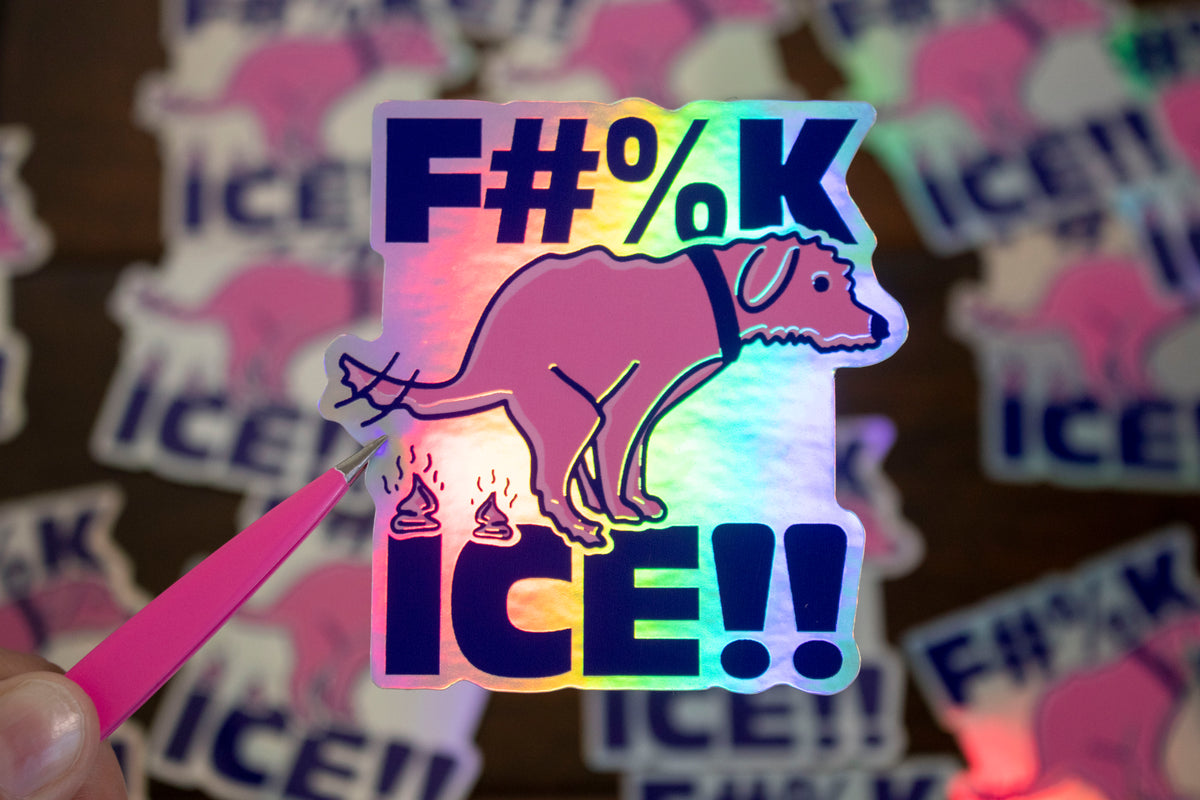F*CK ICE Holographic Glossy Sticker