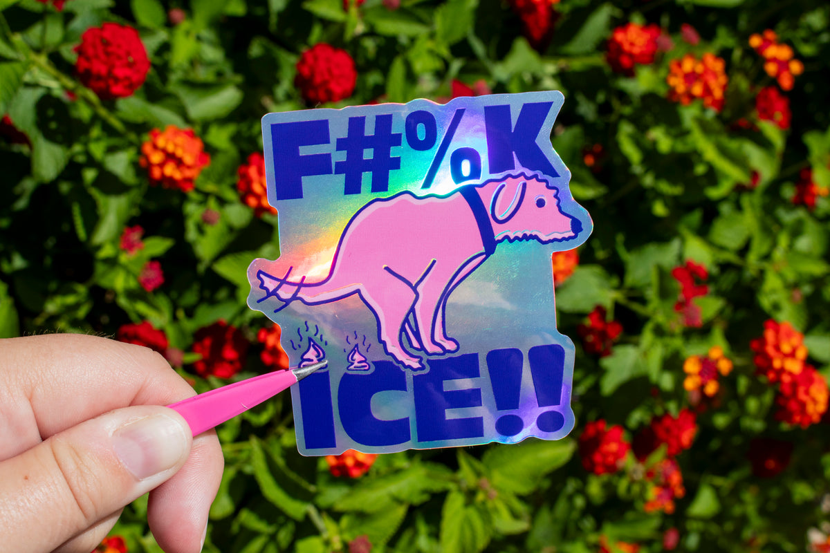 F*CK ICE Holographic Glossy Sticker