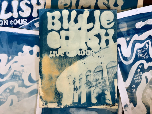 'Billie at the Forum' Cyanotype Print