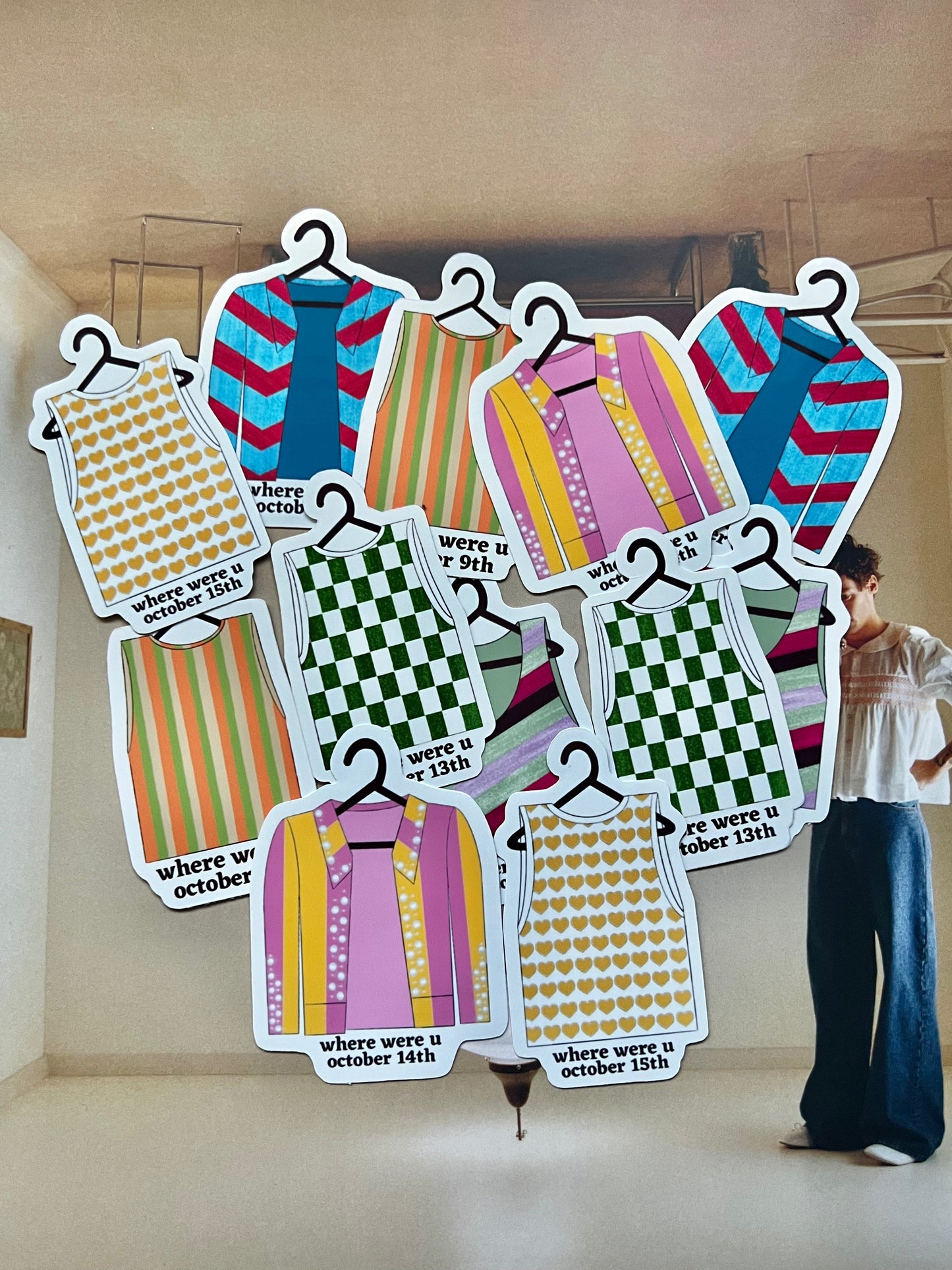 Tour Outfits Chicago Residency Glossy Sticker