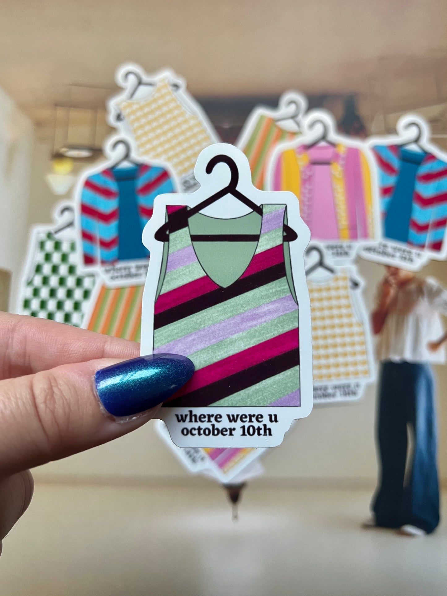 Tour Outfits Chicago Residency Glossy Sticker