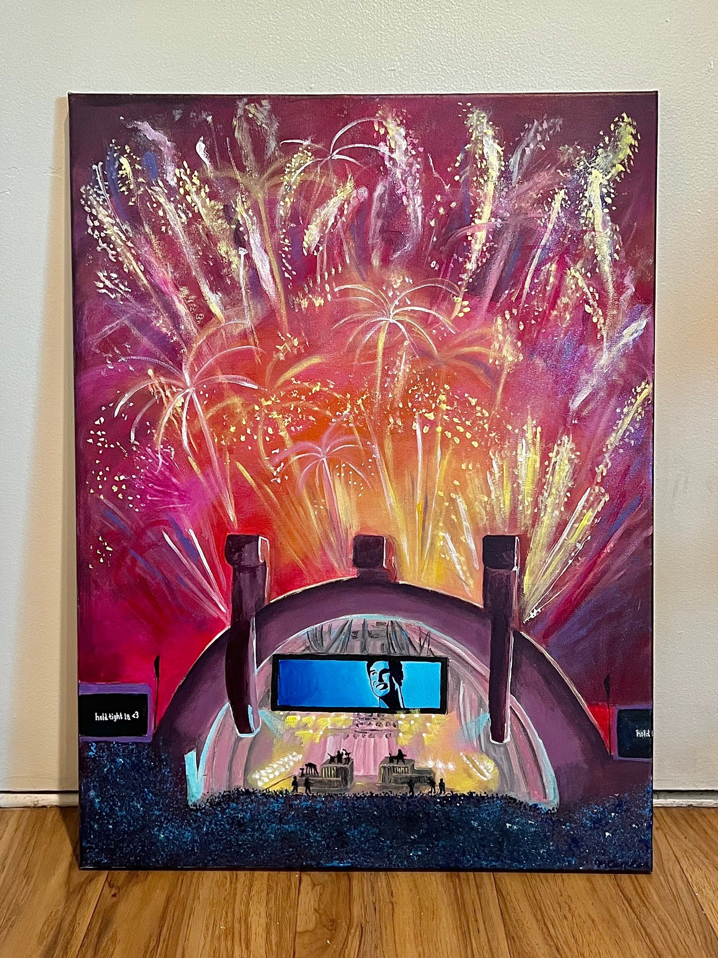 'Heart of Gold' Original Acrylic Concert Painting 18" x 24"