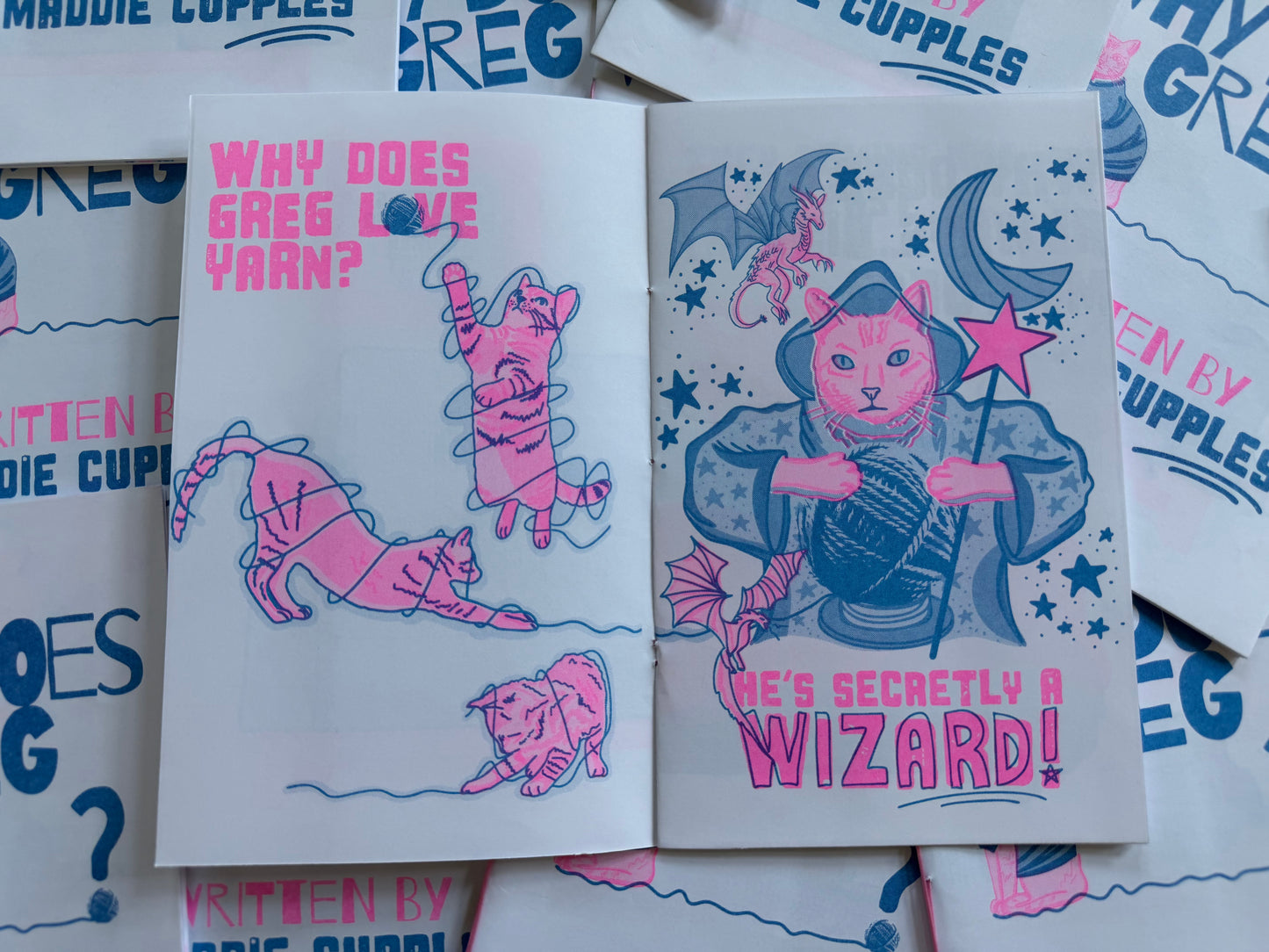 Greg the Cat Zine Risograph Children's Book