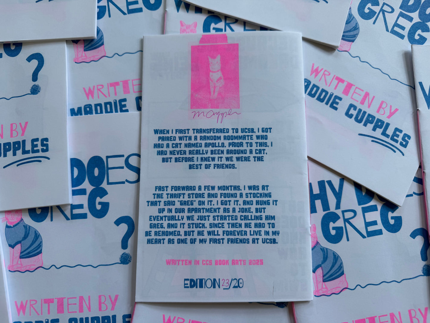 Greg the Cat Zine Risograph Children's Book