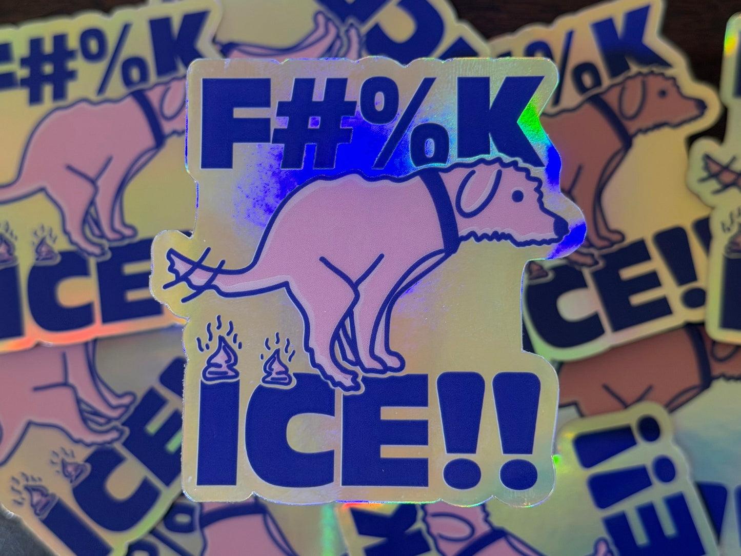 F*CK ICE Holographic Glossy Sticker
