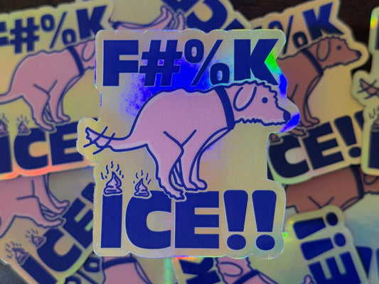 F*CK ICE Holographic Glossy Sticker