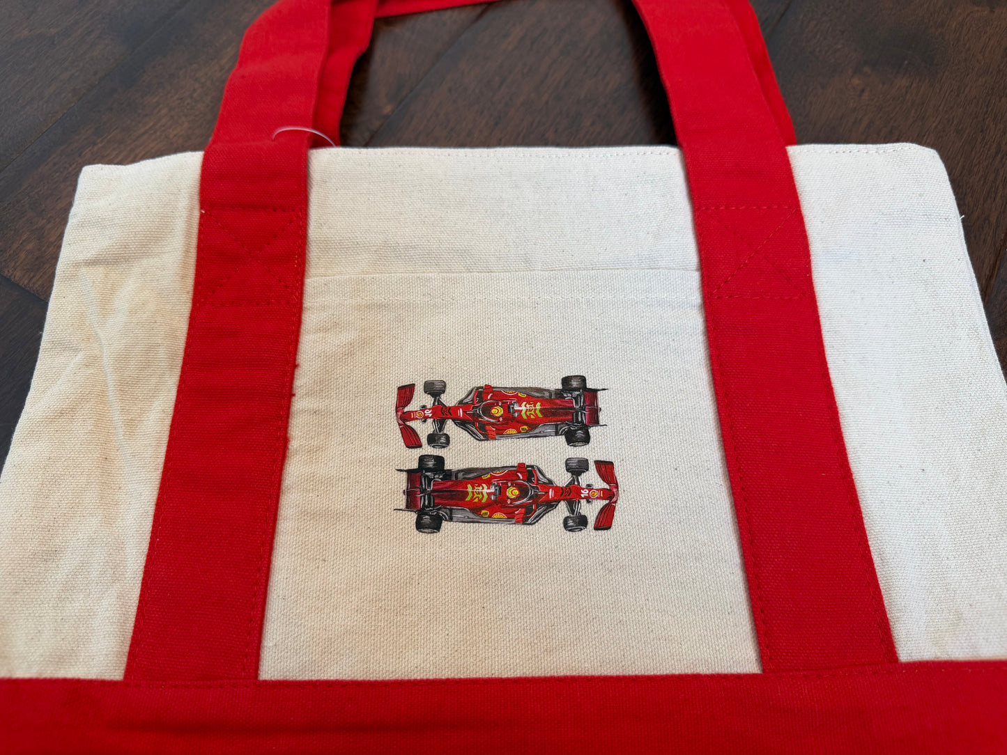 "Pit Stop" Red Mini Tote Bag