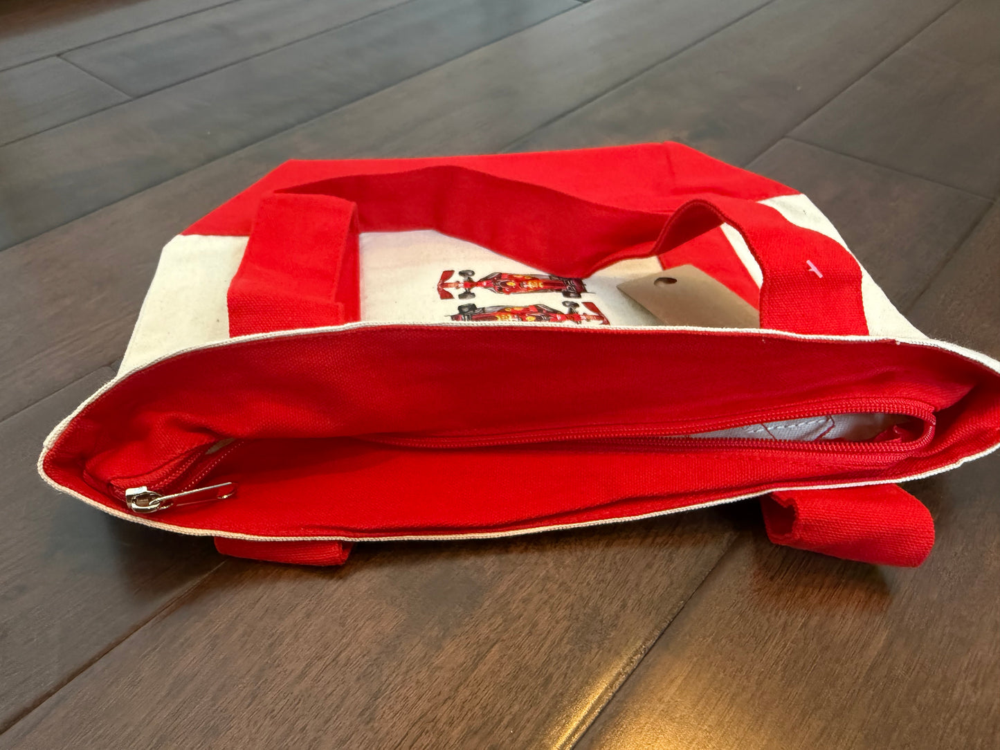 "Pit Stop" Red Mini Tote Bag
