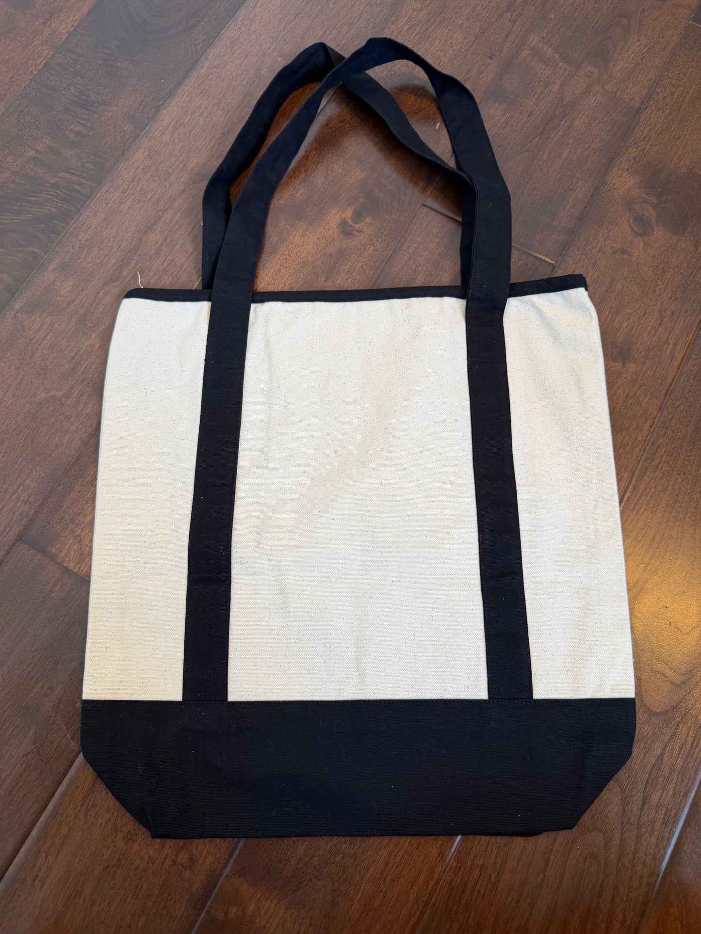 Fish Linoleum Block Printed Canvas Tote Bag