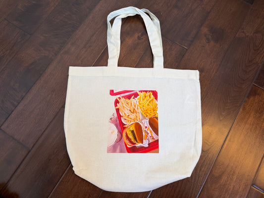 "Siri Play Yummy" Art Printed Tote Bag