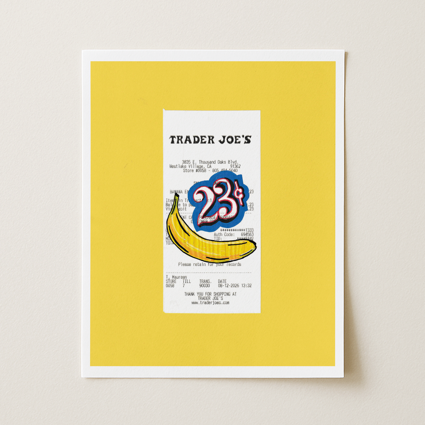 "23¢ Nanners" Giclee Fine Art Print