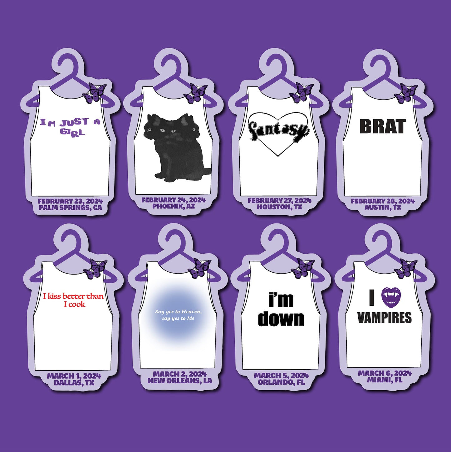 Concert Outfits Glossy Sticker