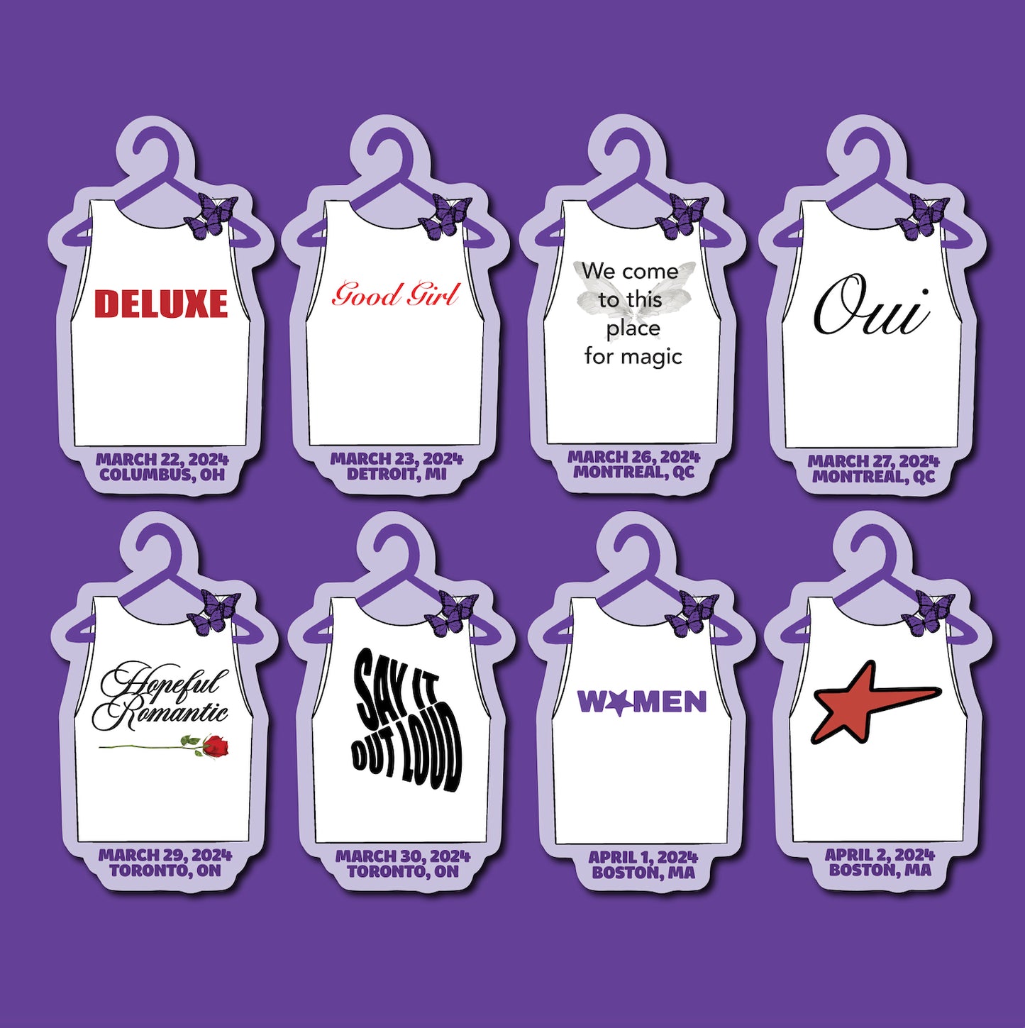 Concert Outfits Glossy Sticker