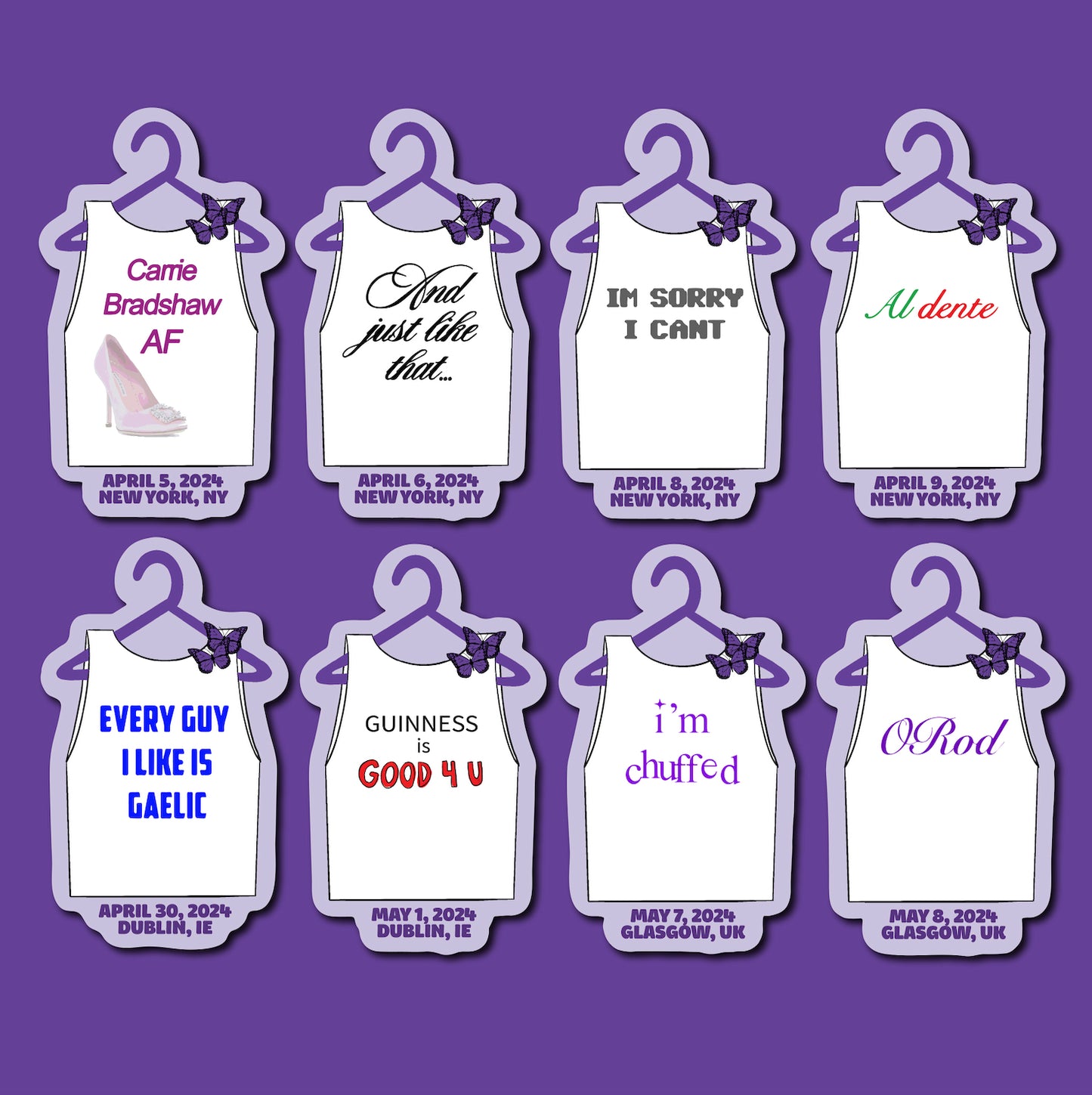 Concert Outfits Glossy Sticker