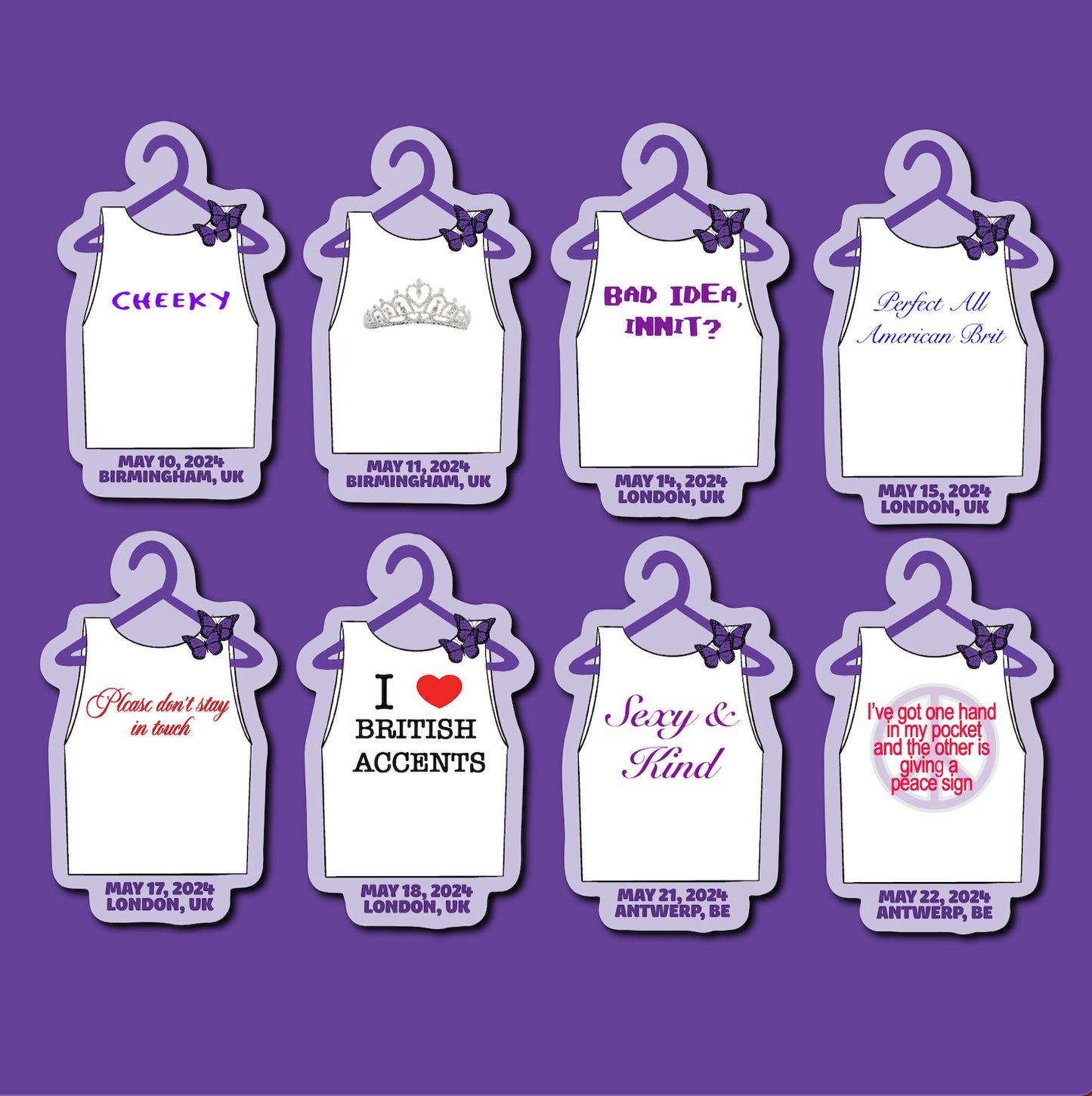 Concert Outfits Glossy Sticker