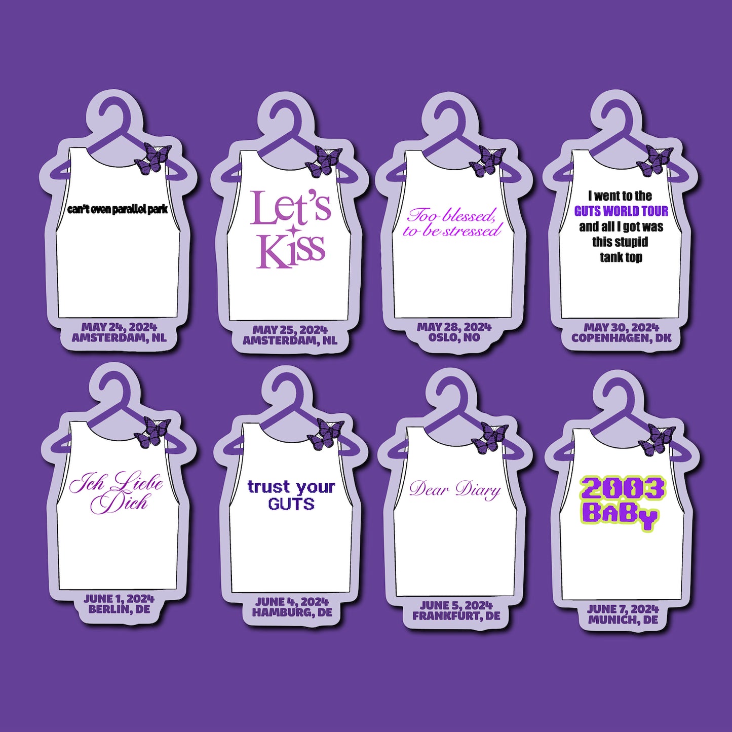 Concert Outfits Glossy Sticker