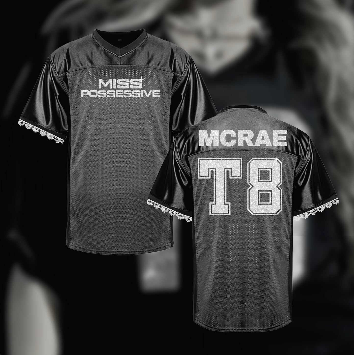 Miss Possessive Black and Silver Jersey