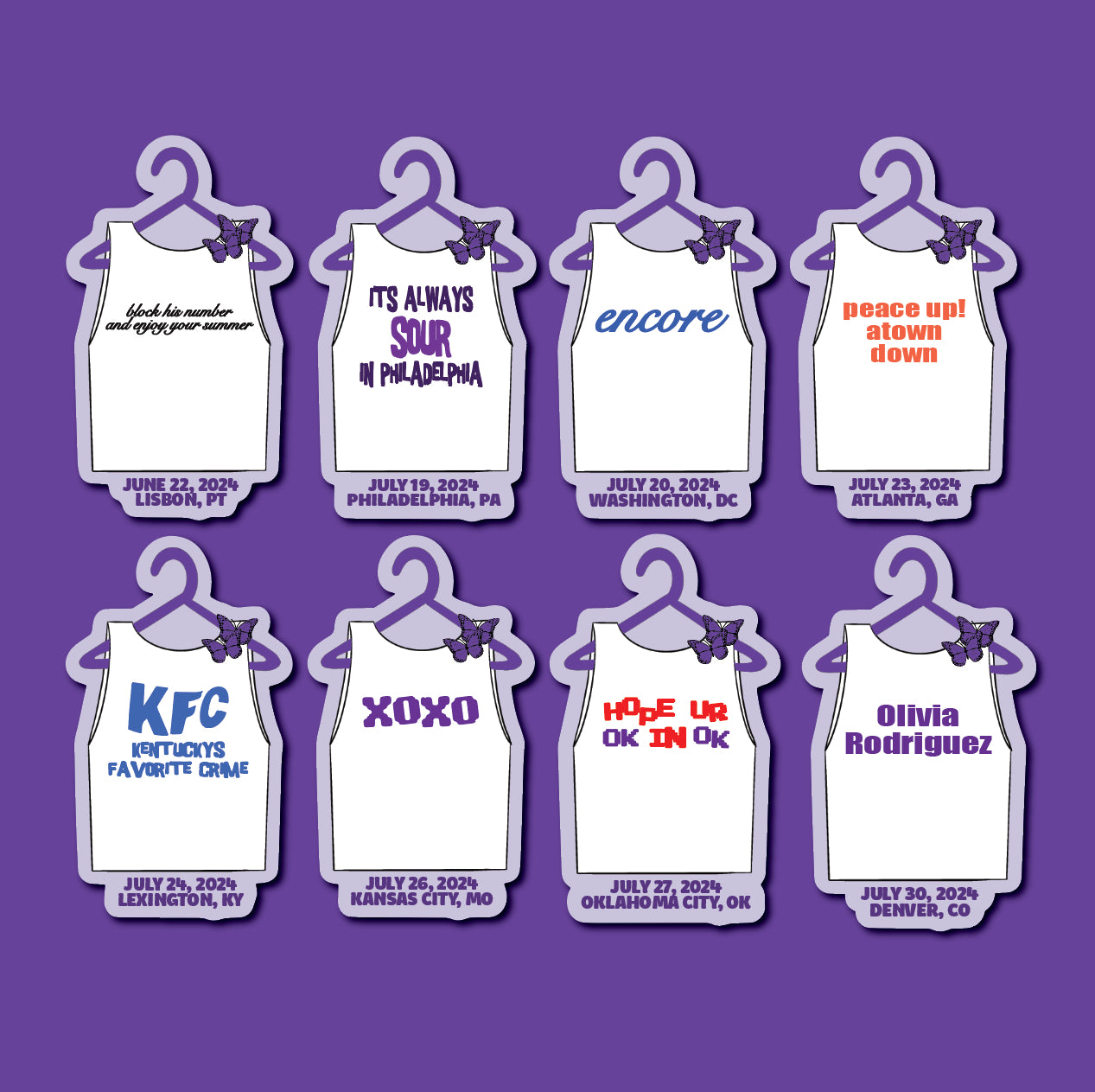 Concert Outfits Glossy Sticker