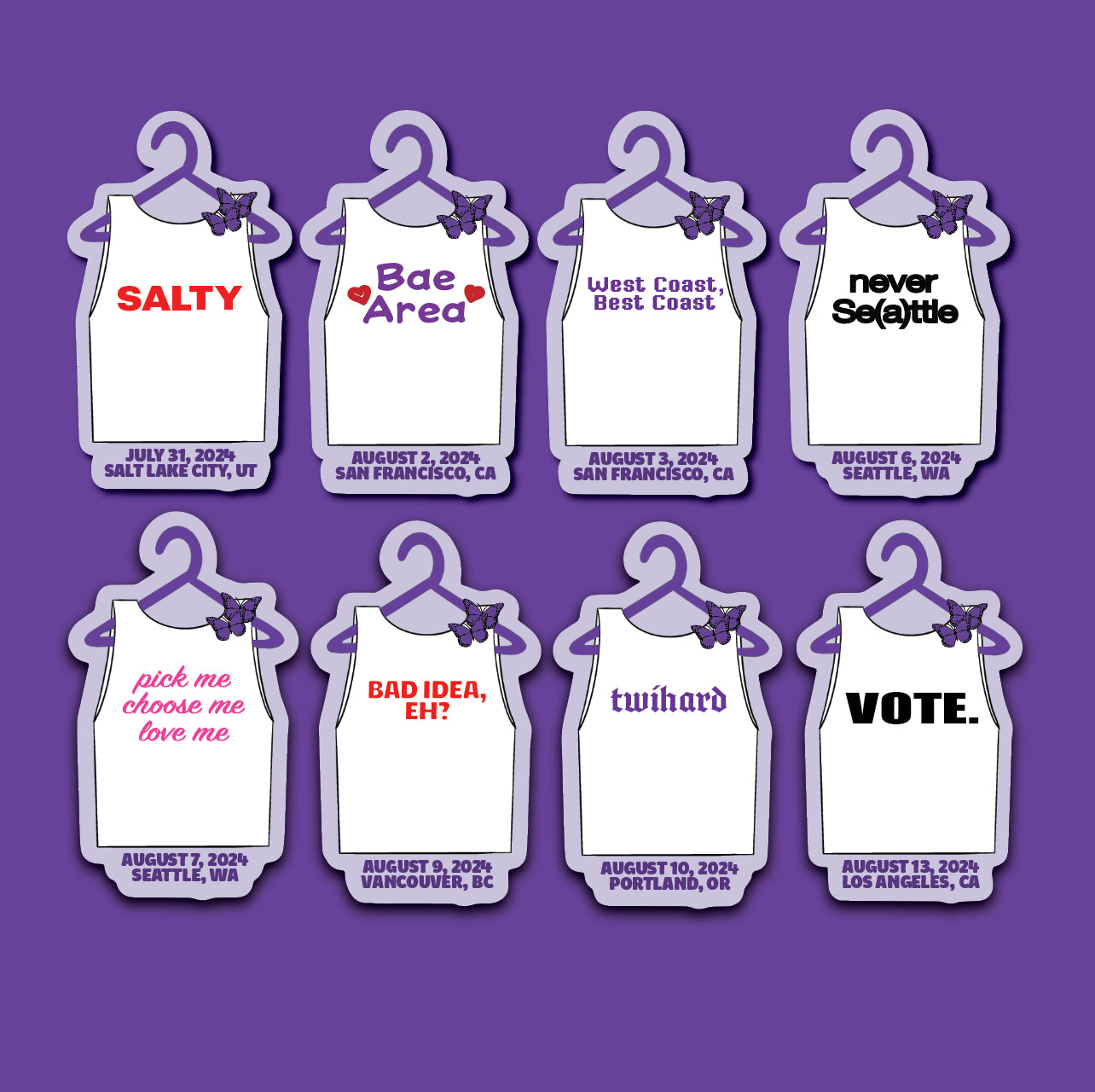 Concert Outfits Glossy Sticker