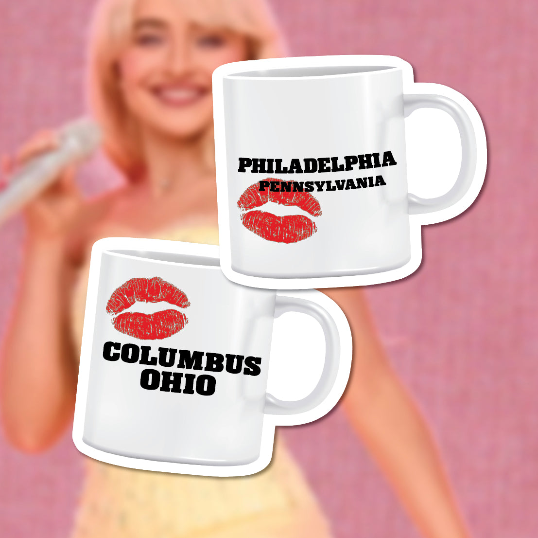 Concert Outfit and Mug Glossy Sticker