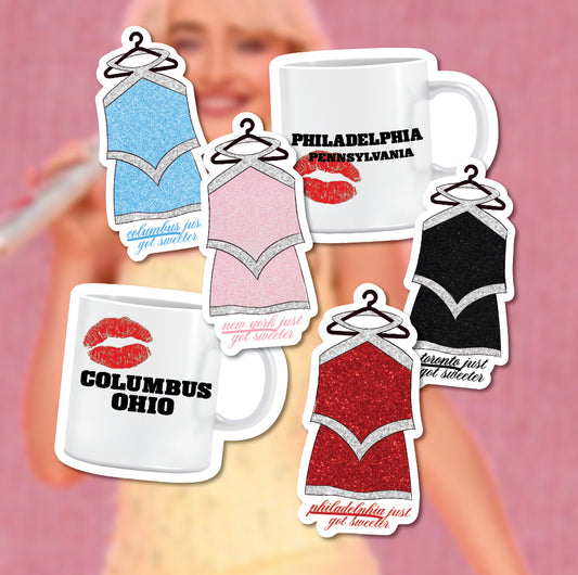 Concert Outfit and Mug Glossy Sticker