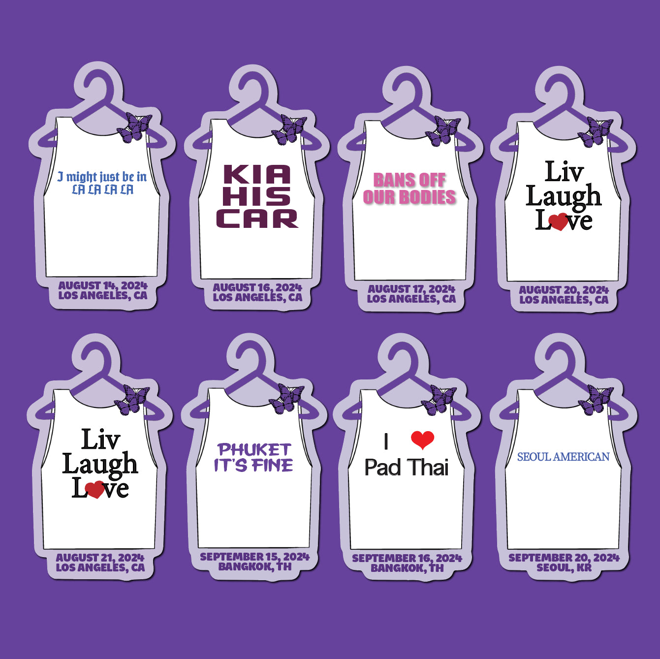 Concert Outfits Glossy Sticker