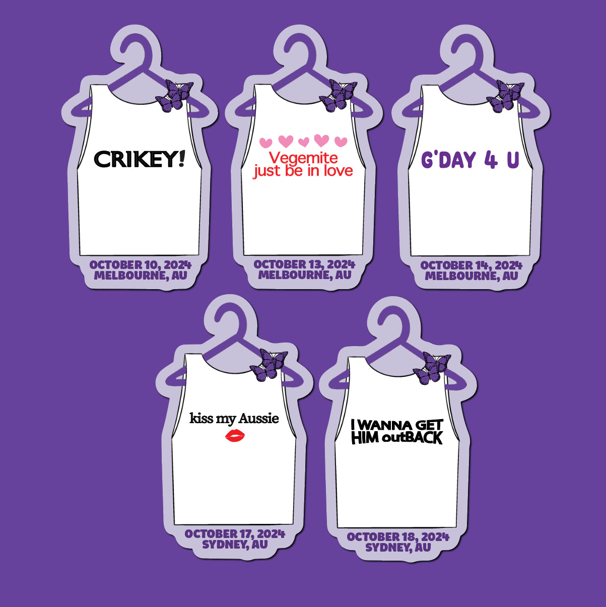 Concert Outfits Glossy Sticker