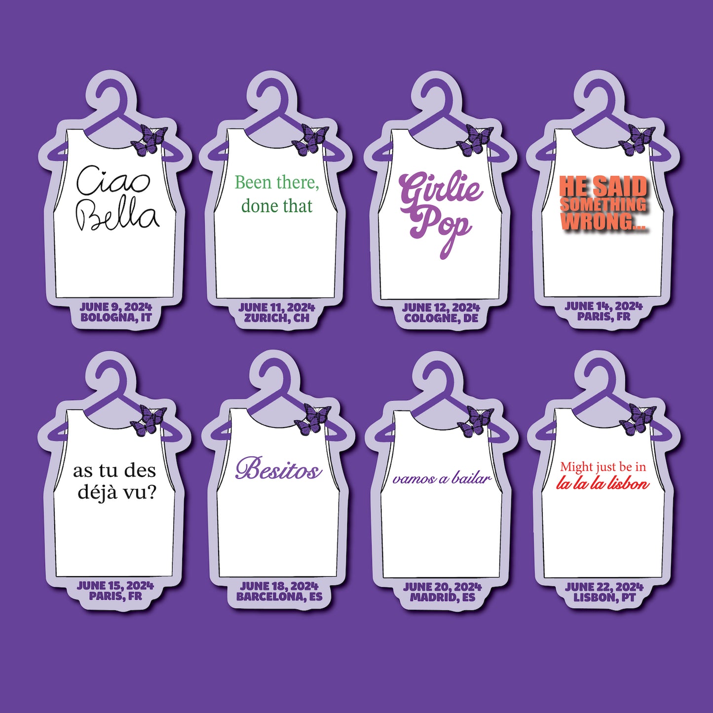 Concert Outfits Glossy Sticker